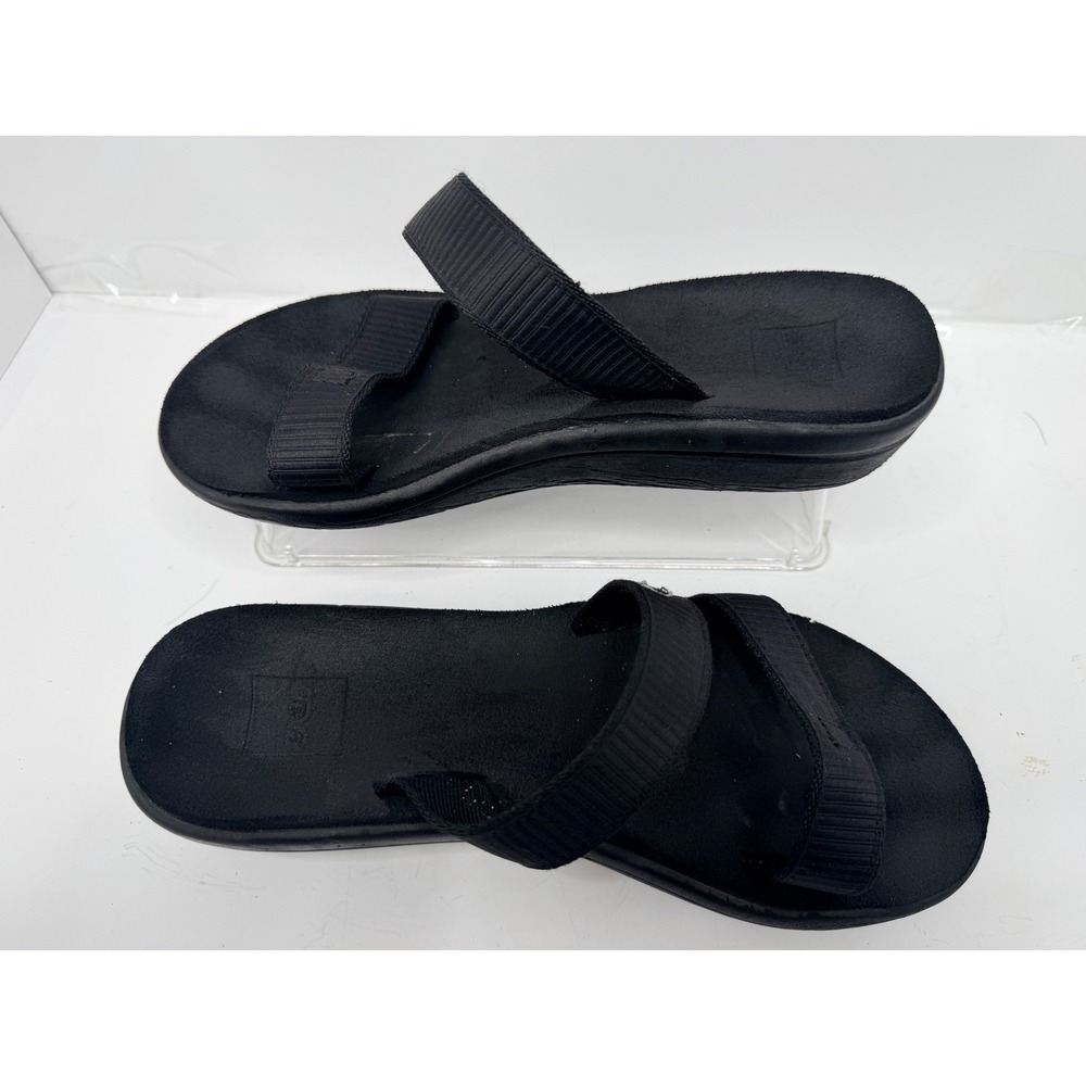 Teva Women's Black Double Strap Sandals Size 8 Casual Comfort Slide Sandals